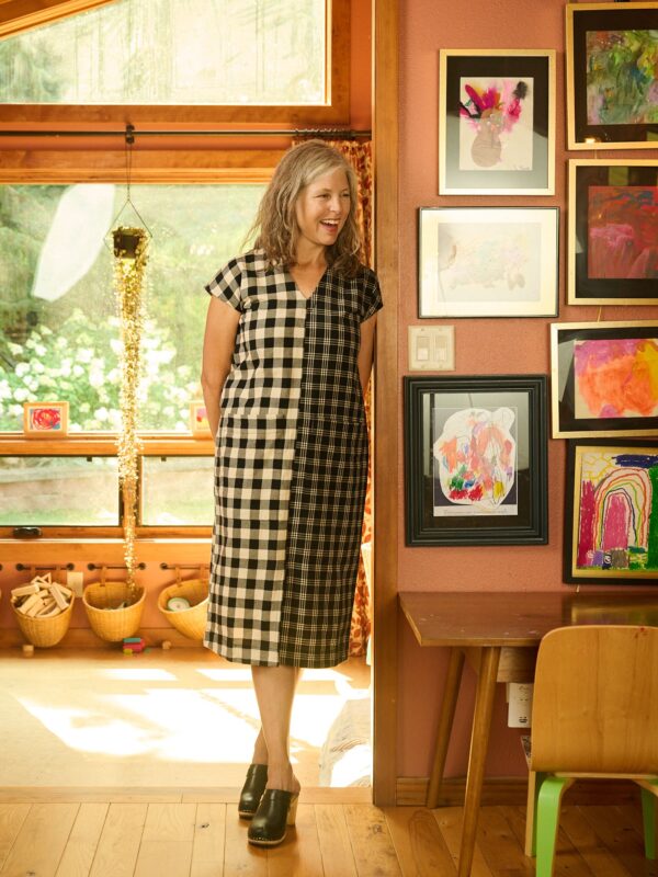 Padma Pocket Dress - Black and White Mix - Image 5