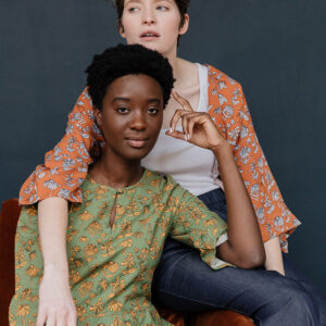 Rachelle Midi Dress - Green Floral - Image 2