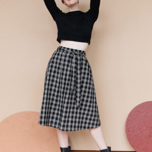 Laci Skirt - Black Plaid - Image 1