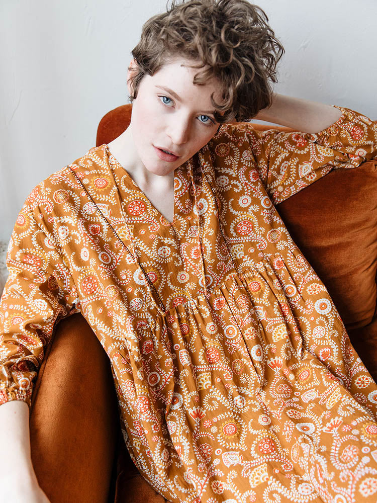 Sohla Mini Dress - Paprika Suzani - Image 1