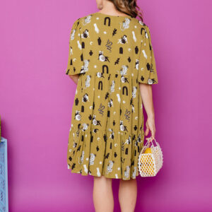 Adelaide Tiered Mini Dress - Olive Curios - Image 5