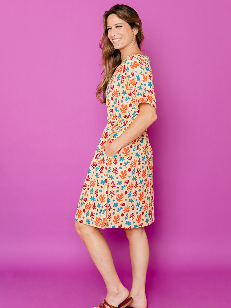 Aimee Dress - Purple Collage - Image 1