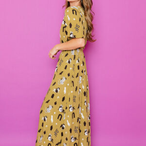 Brea Wrap Dress - Olive Curios - Image 1