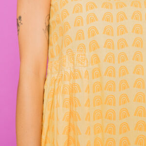 Melody Midi Dress - Sunny Stripes Yellow - Image 3