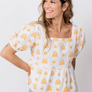 Nico Babydoll Top - Sunny Stripes - Image 2