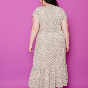 Randi Plus Size Midi Dress - Savanna Stripe - Image 2
