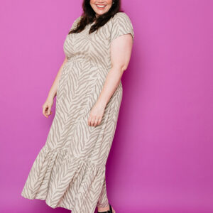 Randi Plus Size Midi Dress - Savanna Stripe - Image 3