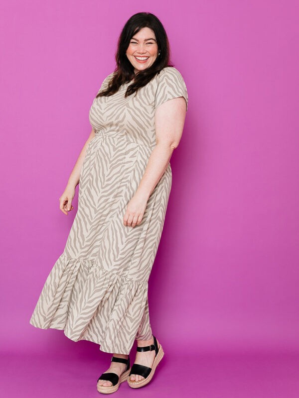 Randi Plus Size Midi Dress - Savanna Stripe - Image 3