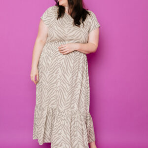 Randi Plus Size Midi Dress - Savanna Stripe - Image 4