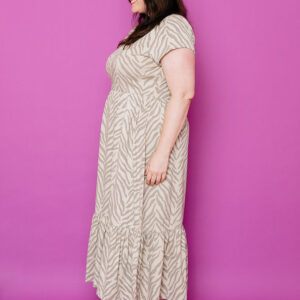 Randi Plus Size Midi Dress - Savanna Stripe - Image 5