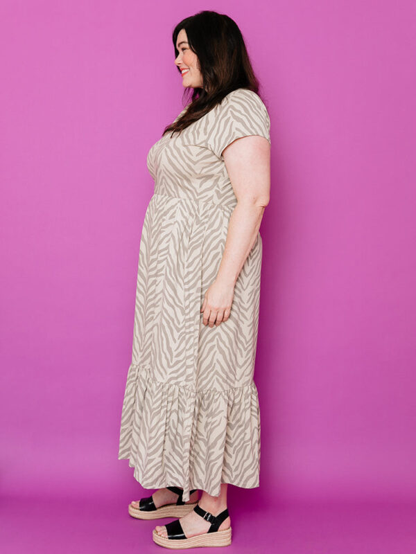 Randi Plus Size Midi Dress - Savanna Stripe - Image 5