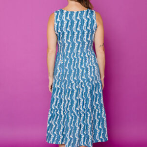 Thais Tiered Sleeveless Dress - Blue Samudra - Image 5