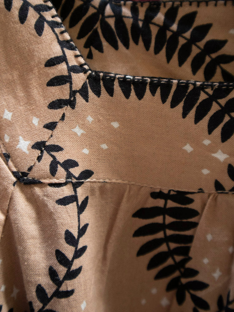 Alexis Long Sleeve Mini Dress - Vine Twist Sand - Image 5