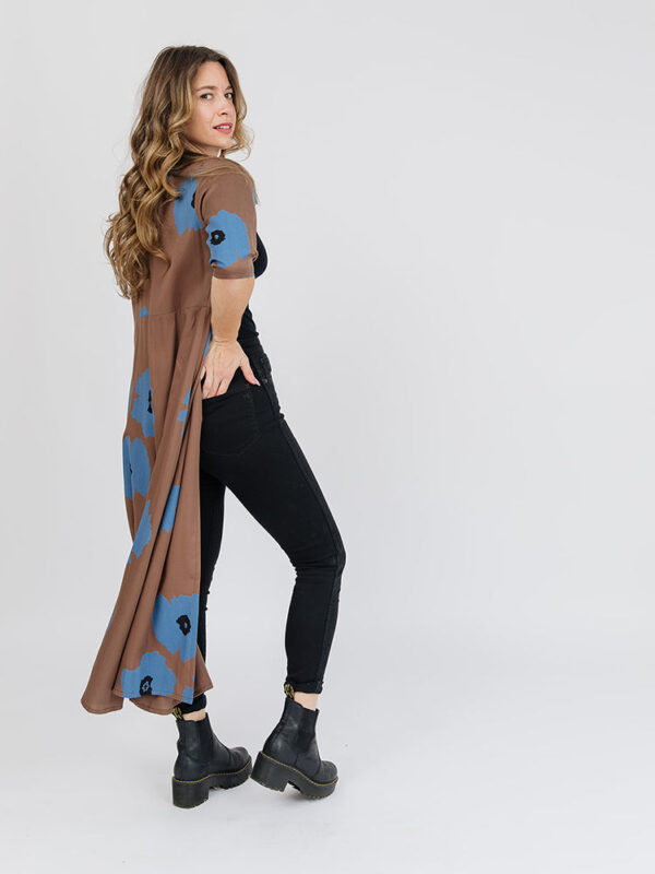 Aditi Wrap Dress - Dark Oak - Image 3