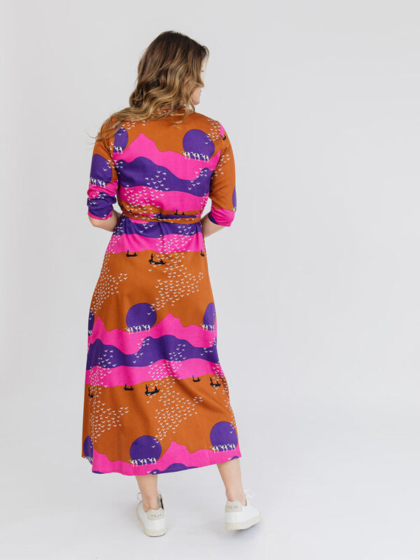 Aditi Wrap Dress - Sunset Spice Plum - Image 4