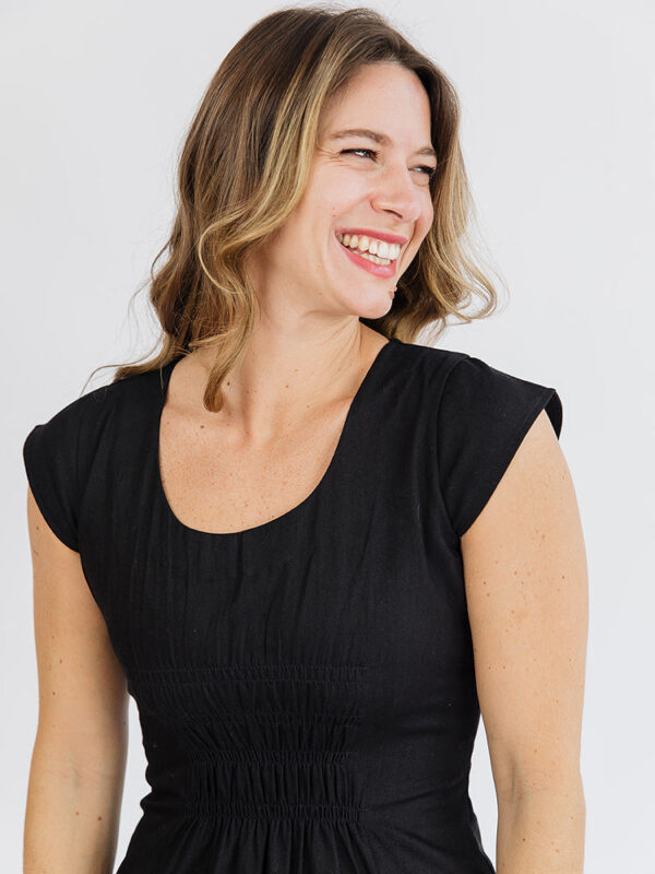 Artsy Traveler Dress - Black Denim - Image 7