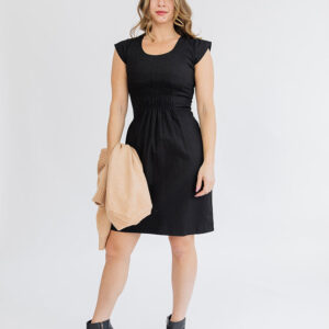 Artsy Traveler Dress - Black Denim - Image 3