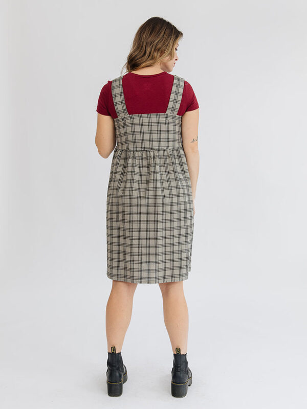 Billie Jumper Dress - Cement Plaid - Image 3