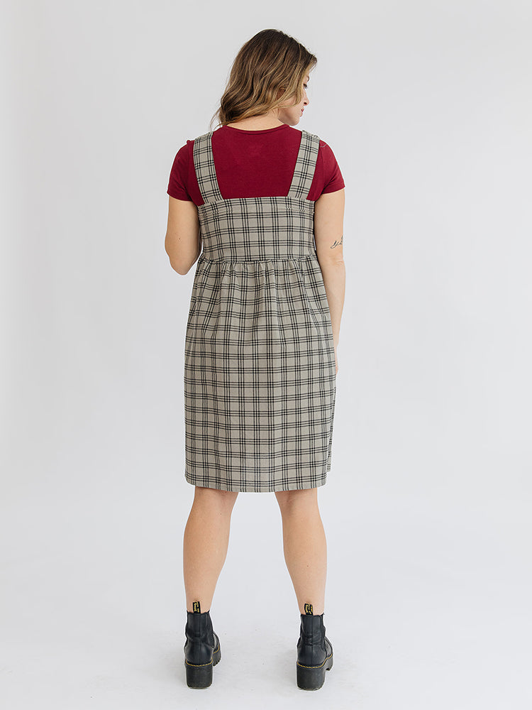 Billie Jumper Dress - Cement Plaid - Image 3