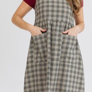 Billie Jumper Dress - Cement Plaid - Image 2