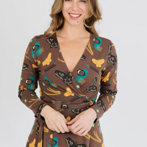 Katie Maxi Wrap Dress - Autumn Quilt - Image 2