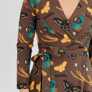 Katie Maxi Wrap Dress - Autumn Quilt - Image 4