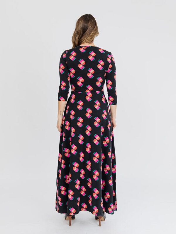 Mumbai Maxi Dress  - Memphis Shapes Black - Image 4