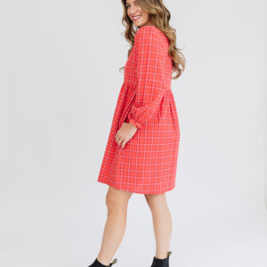 Nico Mini Dress - Red Plaid - Image 2