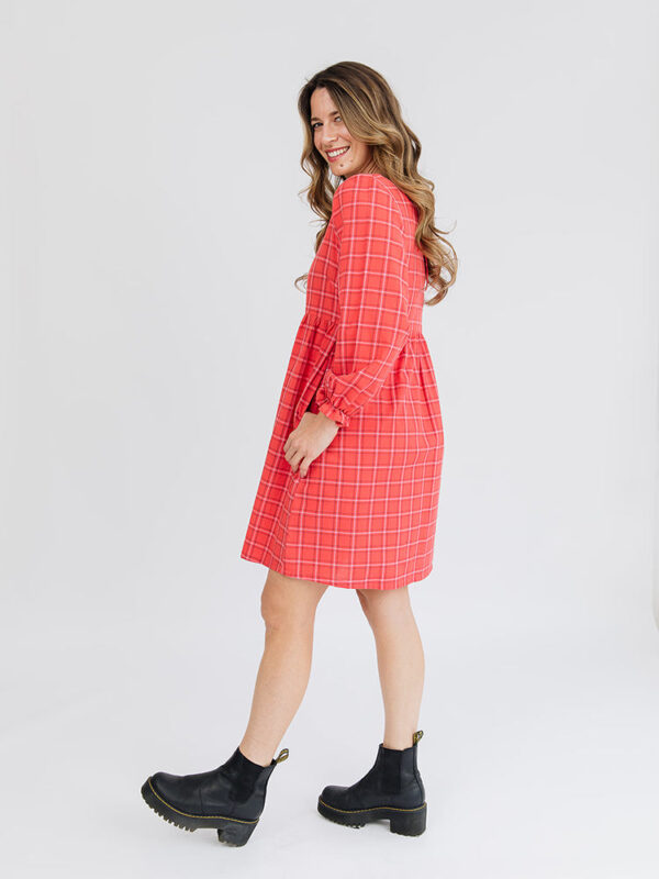 Nico Mini Dress - Red Plaid - Image 2