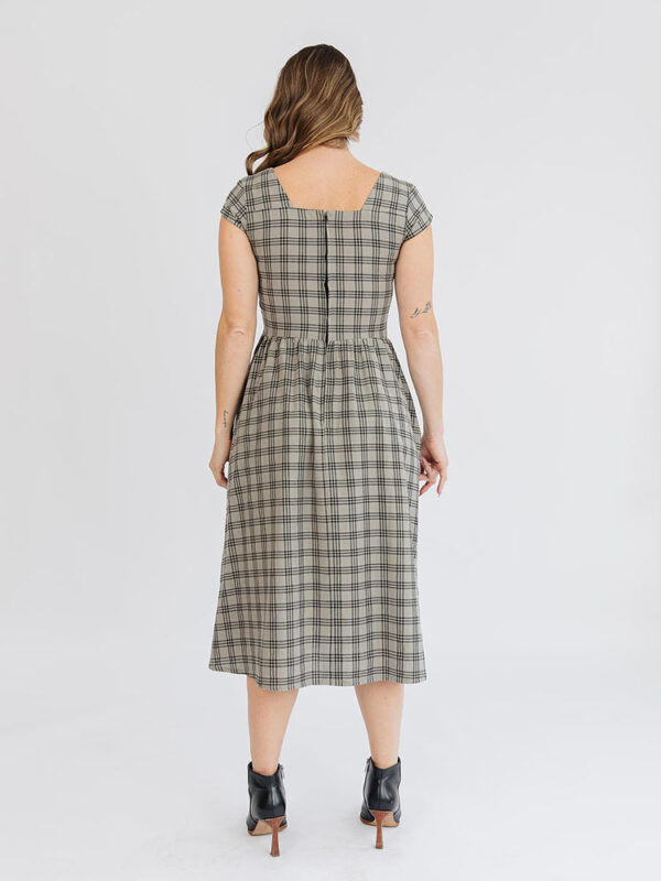 Rupi Midi Dress - Cement Plaid - Image 5