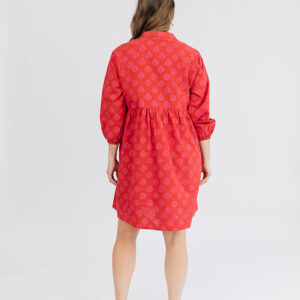 Sohla Mini Dress - Floral Stamp Red - Image 4