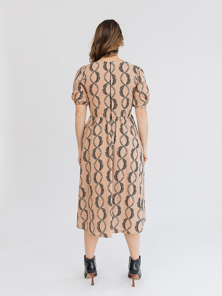 Sydney Midi Dress - Vine Twist Sand - Image 5