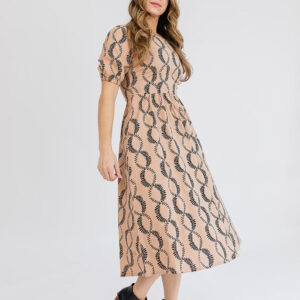 Sydney Midi Dress - Vine Twist Sand - Image 1