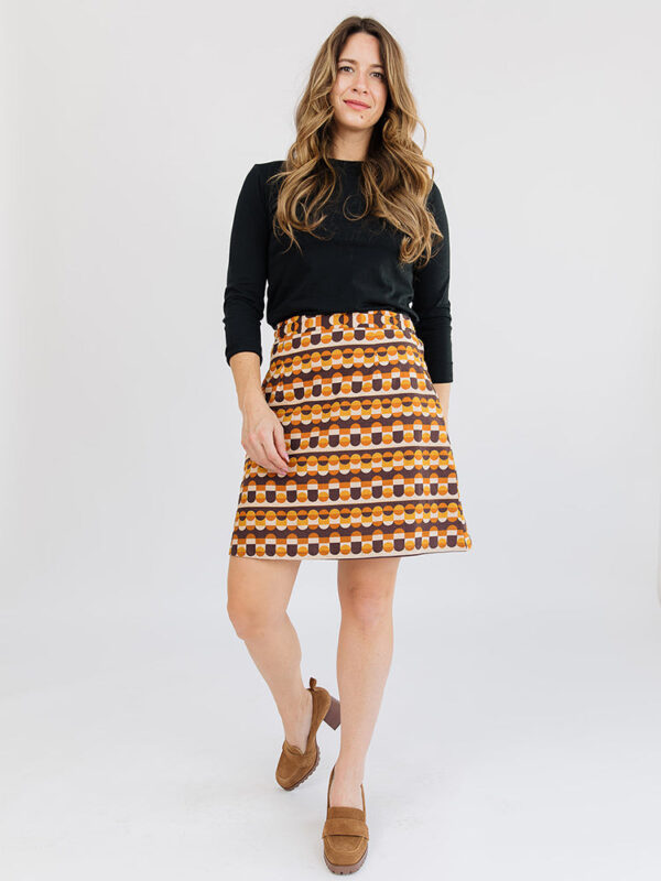 Val Mini Skirt - Circle Stripe Desert - Image 2
