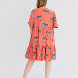 Adelaide Tiered Mini Dress - Zebra Bright Berry - Image 3