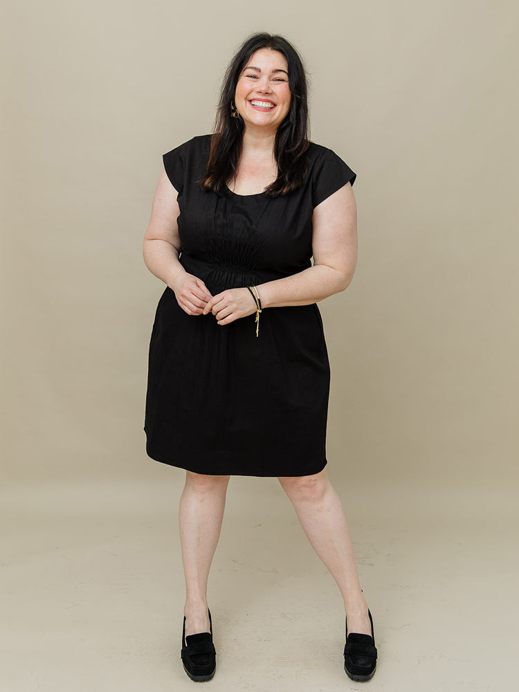 Artsy Traveler Plus Size Dress - Black Denim - Image 1