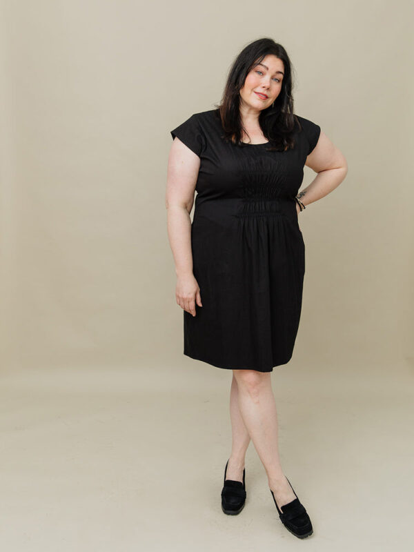 Artsy Traveler Plus Size Dress - Black Denim - Image 2