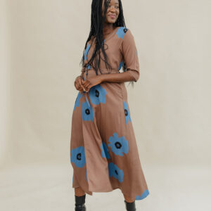 Aditi Wrap Dress - Dark Oak - Image 6