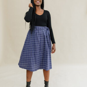 Laci Skirt - Indigo Plaid - Image 5
