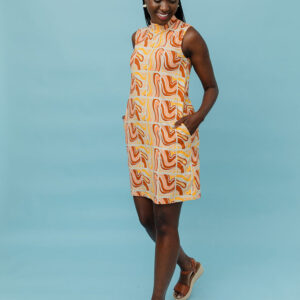 Eve Sleeveless Dress - Sedona Stripe - Image 2