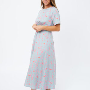 Artsy Traveler Short Sleeve Midi Dress - Botanical Slate - Image 6