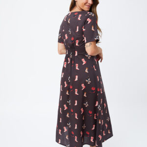 Artsy Traveler Short Sleeve Midi Dress - Two Step Dusk - Image 3