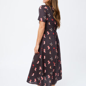 Artsy Traveler Short Sleeve Midi Dress - Two Step Dusk - Image 6