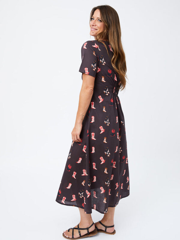 Artsy Traveler Short Sleeve Midi Dress - Two Step Dusk - Image 6