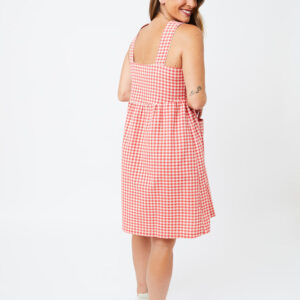 Billie Jumper Dress - Cherry Gingham - Image 6
