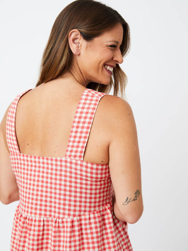 Billie Jumper Dress - Cherry Gingham - Image 7