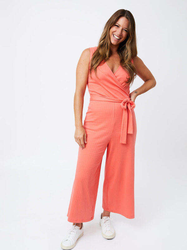 Rita Jumpsuit - Melon Rib Knit - Image 3