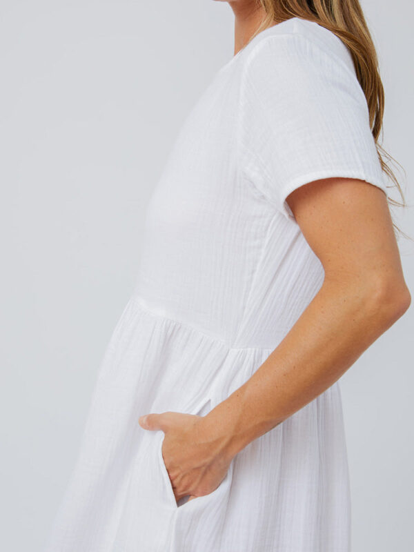 Serenade Dress - White Gauze - Image 3