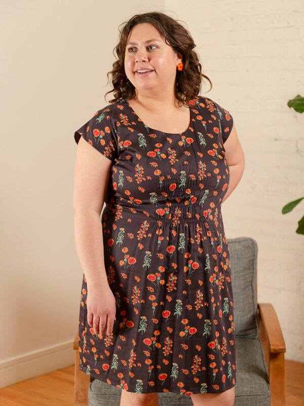 Artsy Traveler Plus Size Dress - Botanical Dusk - Image 2
