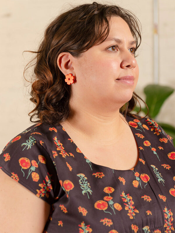 Artsy Traveler Plus Size Dress - Botanical Dusk - Image 5